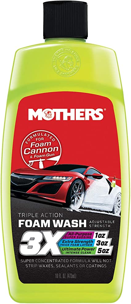 Mothers Polishes Triple Action Foam Wash 16oz - 05616 | GarageAndFab.com