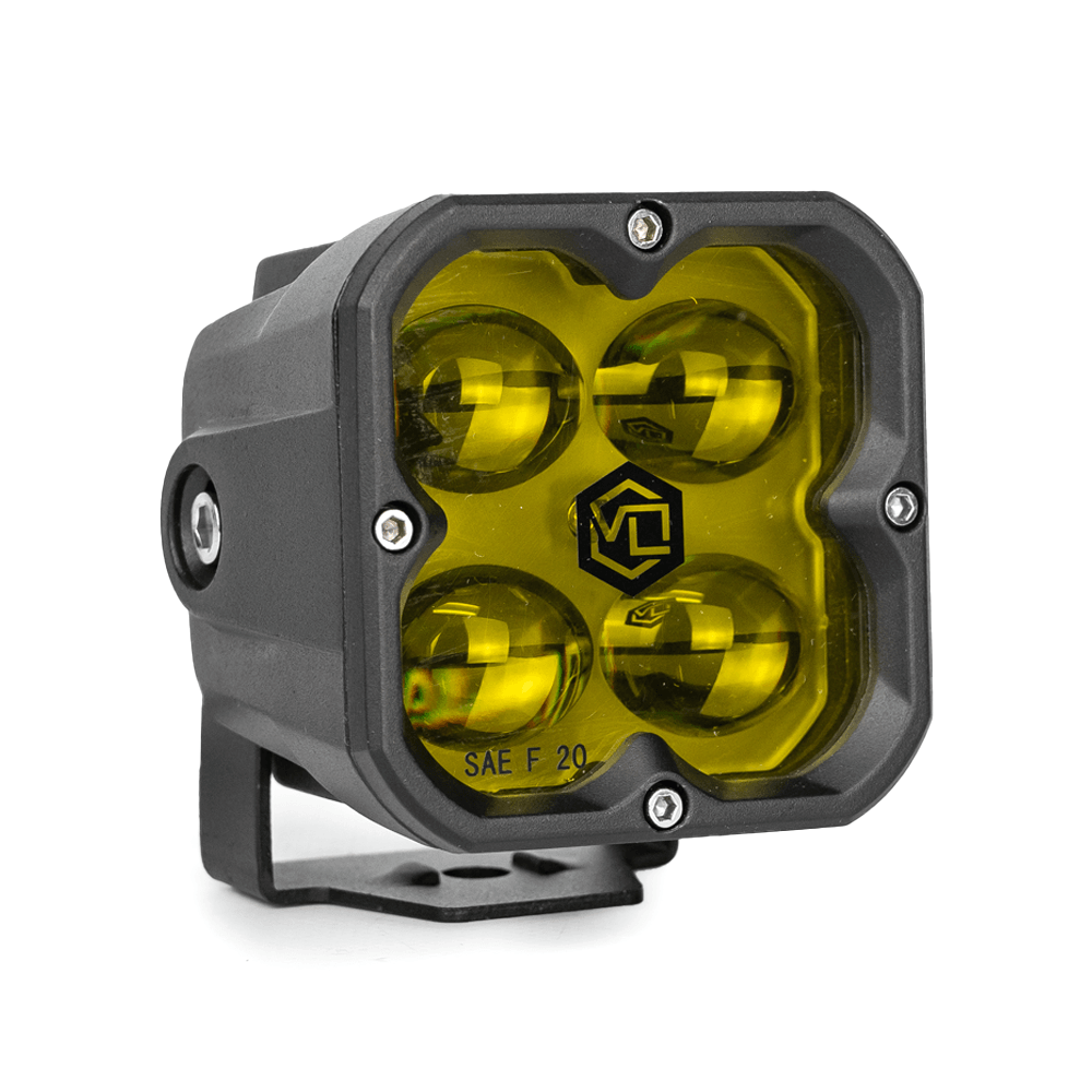 Vivid 10220 FNG SAE 3 Inch 20W Fog Light Pods Amber DOT/SAE Pair | GarageAndFab.com