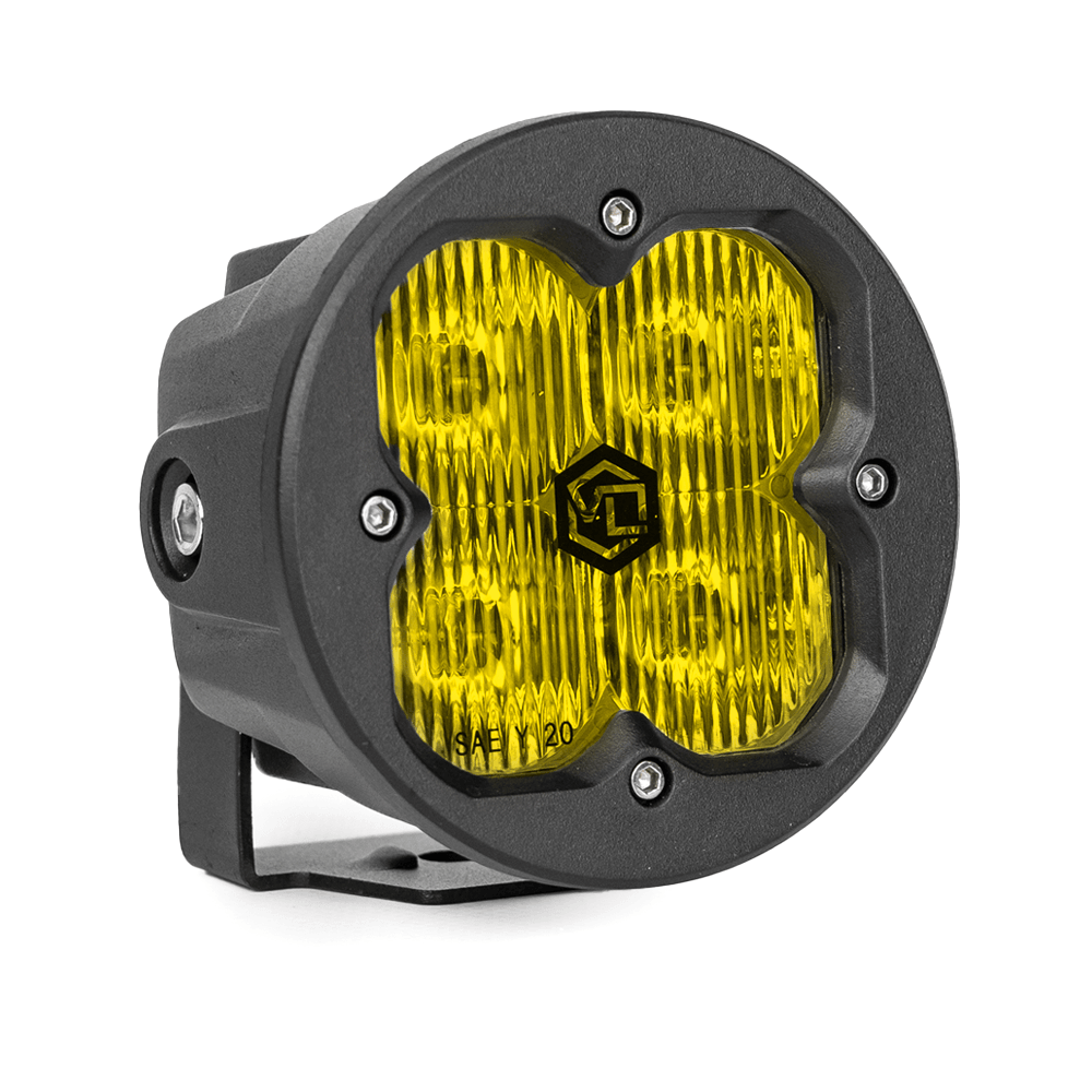 Vivid 11120 FNG SAE 3 Inch 20W Driving Light Pods With Round Amber DOT/SAE Pair | GarageAndFab.com