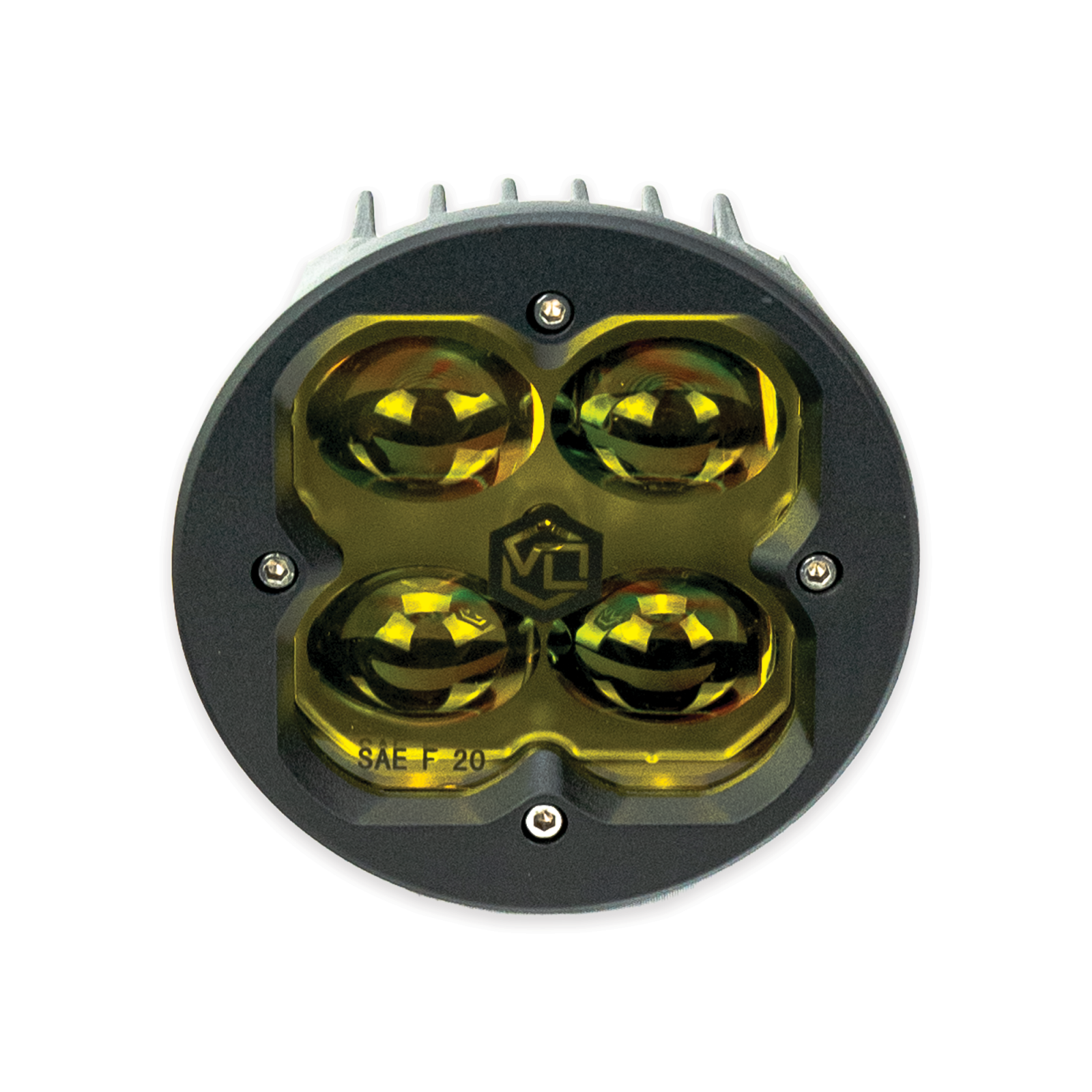 Vivid 11220 FNG SAE 3 Inch 20W Fog Light Pods With Round Amber DOT/SAE Pair | GarageAndFab.com