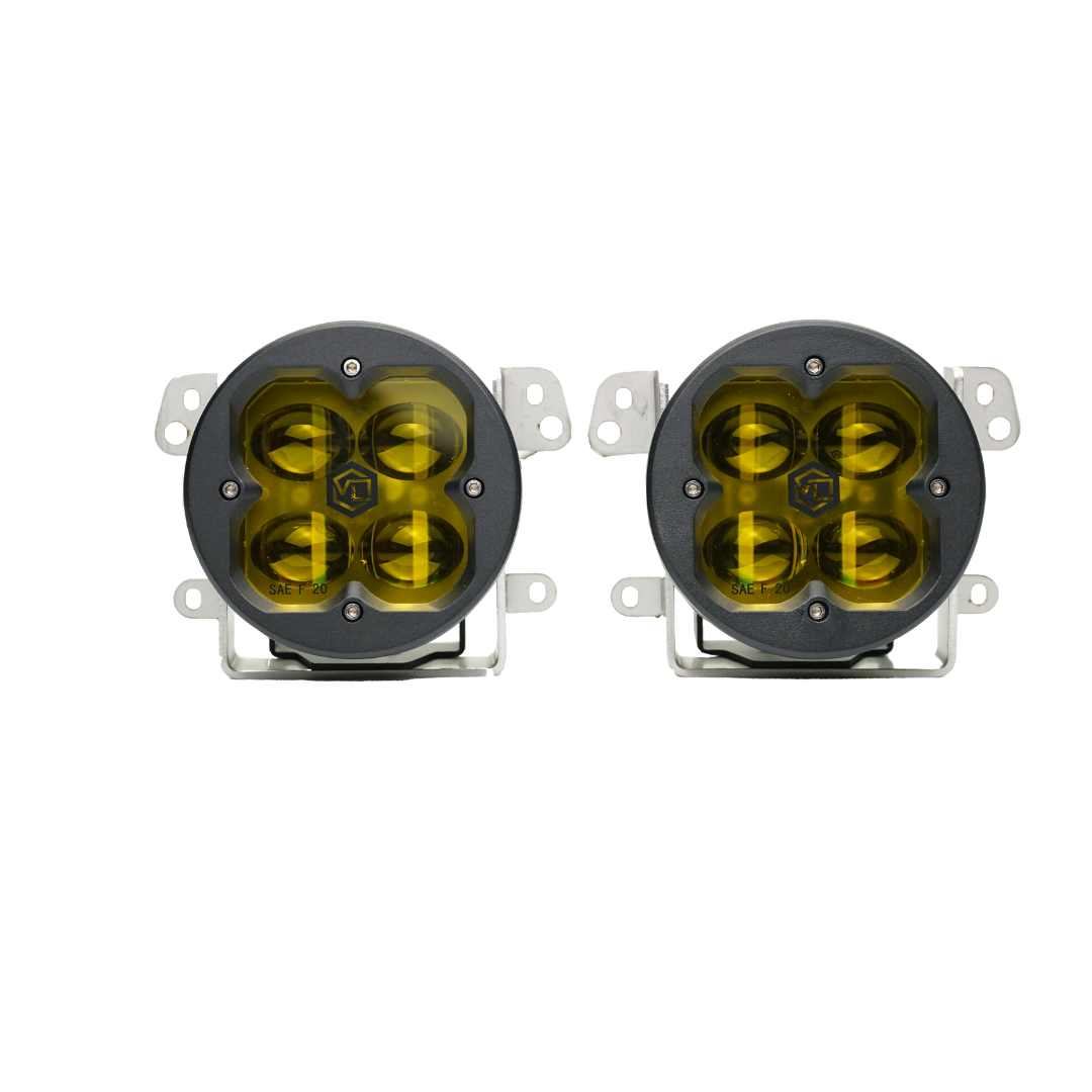 Vivid 11301 FNG SAE Fog Light Kit Jeep JK Amber 07-18 | GarageAndFab.com