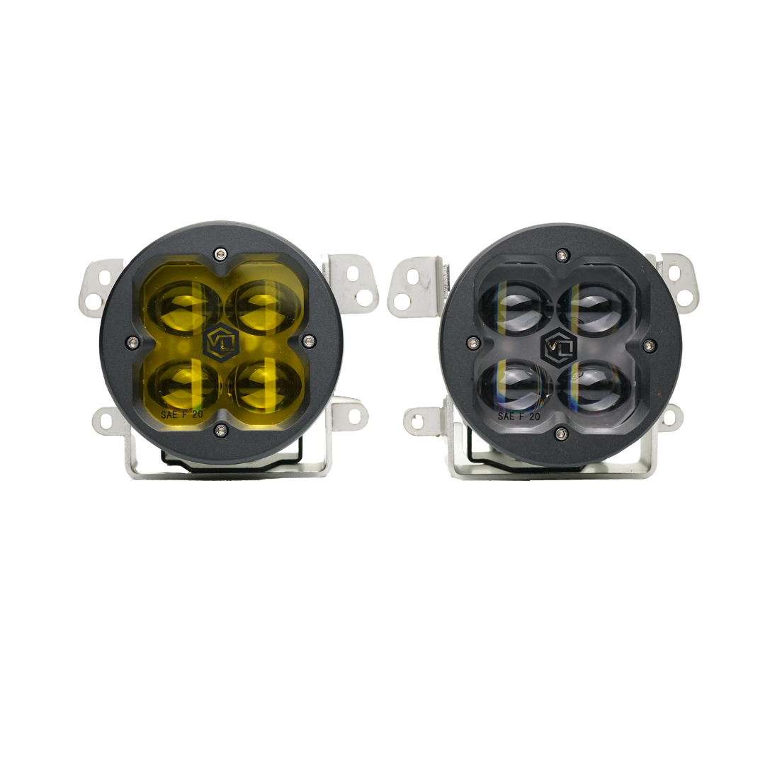 Vivid 11301 FNG SAE Fog Light Kit Jeep JK Amber 07-18 | GarageAndFab.com