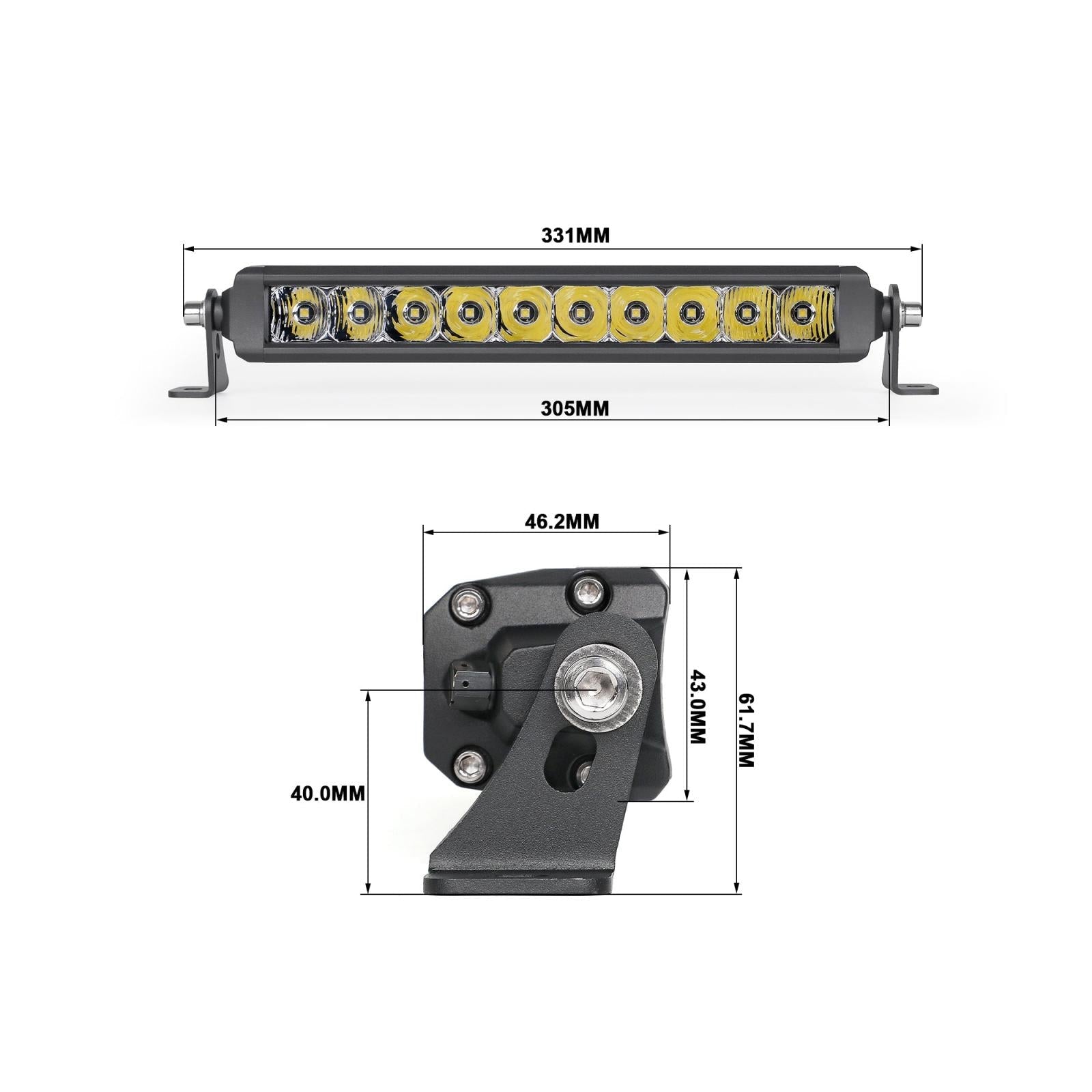 Vivid 16112 Wired Series 12 Inch Single Row Combo Light Bar | GarageAndFab.com