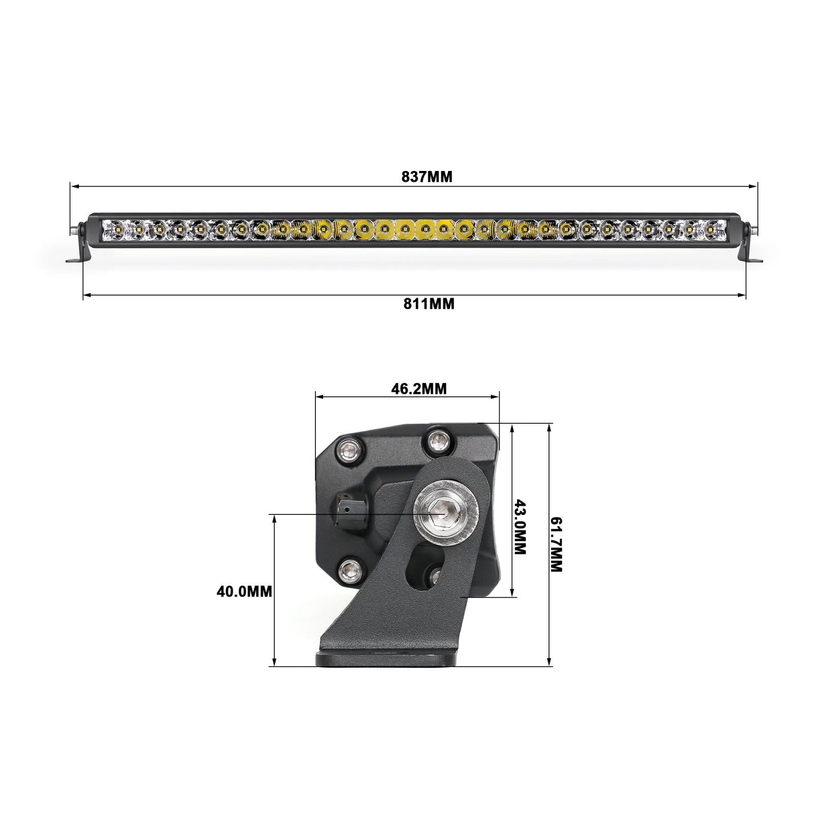 Vivid 16112 Wired Series 12 Inch Single Row Combo Light Bar | GarageAndFab.com