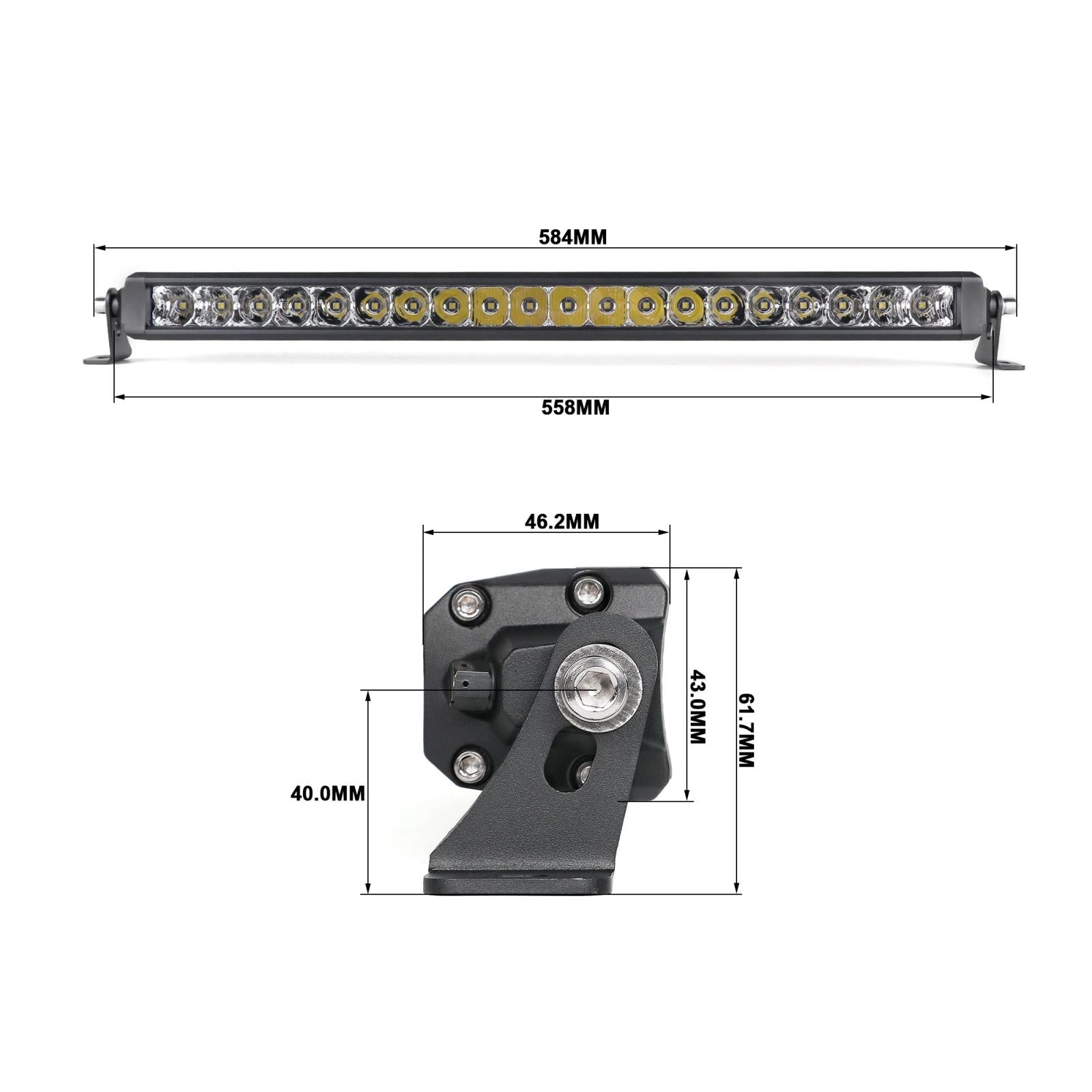 Vivid 16112 Wired Series 12 Inch Single Row Combo Light Bar | GarageAndFab.com