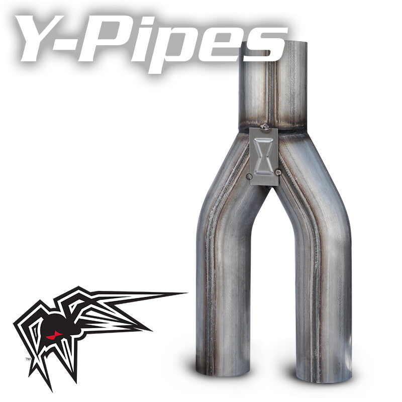 Black Widow Y-Pipe  2.5 �single/2.5 � dual | GarageAndFab.com