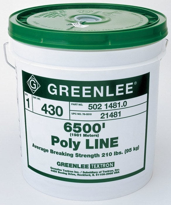 Greenlee 1 Ply Spiral Wrenchap Green Twine, 210 Lb Tensile Strength, 6500 Feet - GRE-430 | GarageAndFab.com