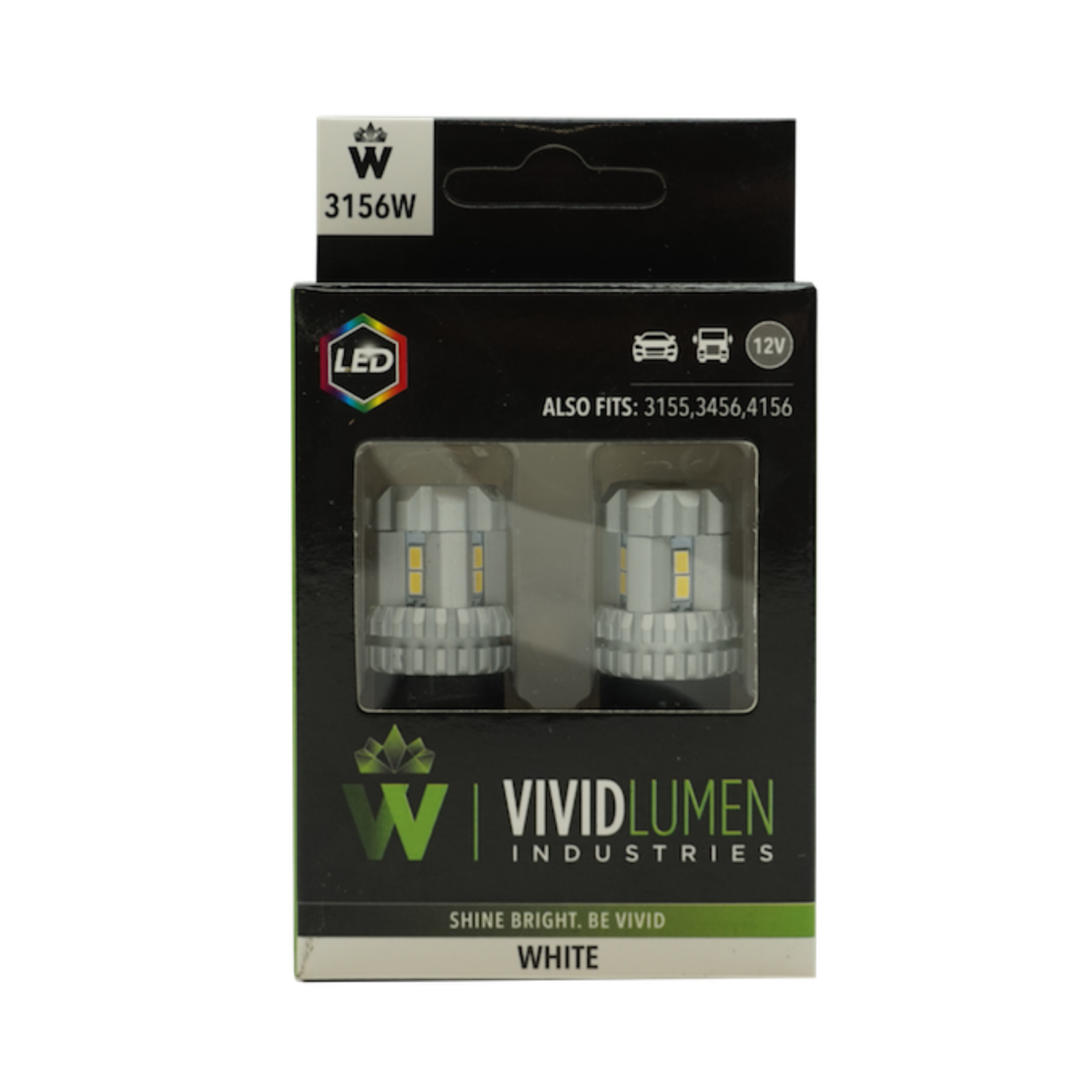 Vivid 3156W High Output Led Bulbs 3156 White Pair | GarageAndFab.com