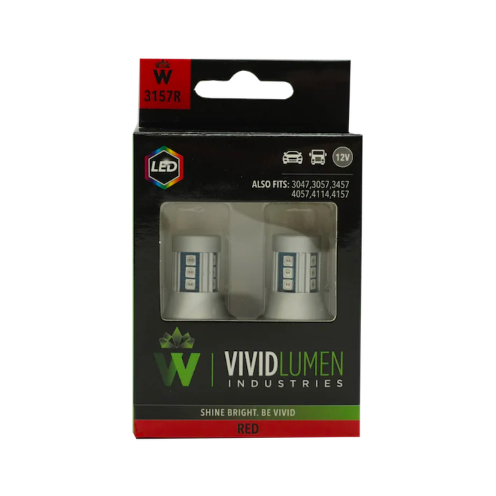 Vivid 3157R High Output Led Bulbs 3157 Red Pair | GarageAndFab.com
