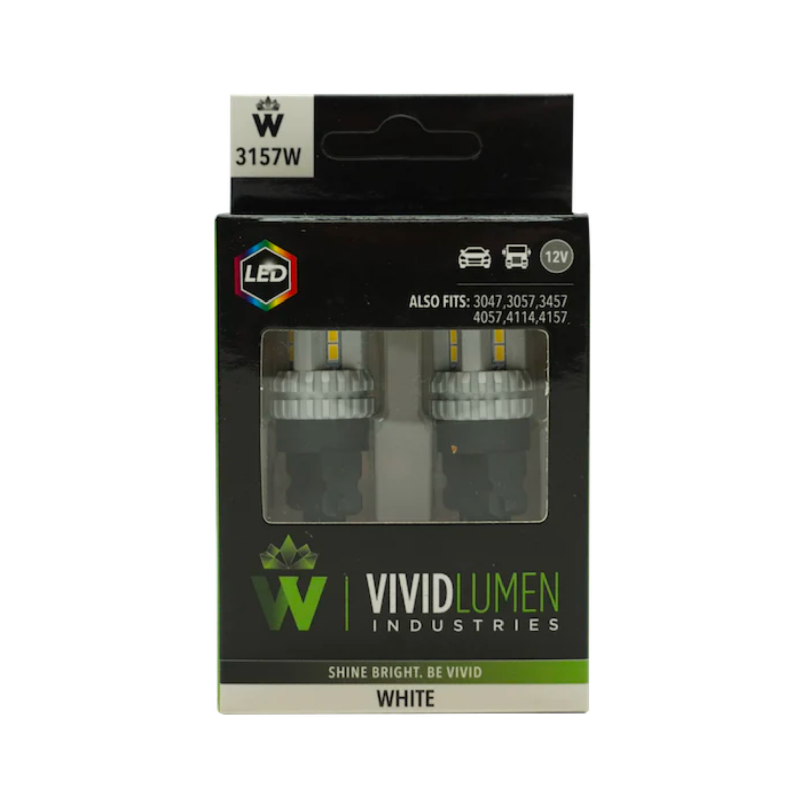 Vivid 3157W High Output Led Bulbs 3157 White Pair | GarageAndFab.com
