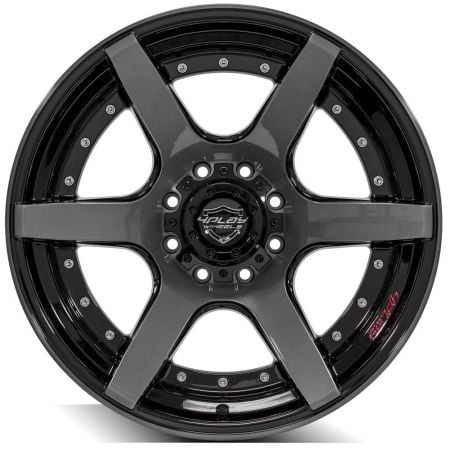 4P60 22x10 8x170mm Gloss Black w/ Brushed Face & Tinted Clear