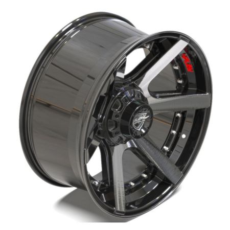 4P60 22x12 6x135mm & 6x5.5" Gloss Black w/ Brushed Face & Tinted Clear