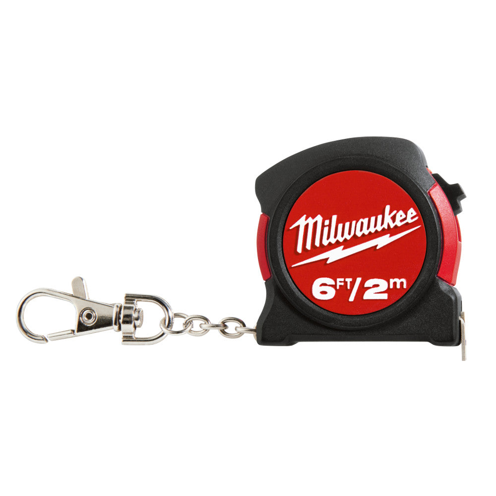 Milwaukee Electric 6Ft - 2M Keychain Tape Clam - MLW-48-22-5506C | GarageAndFab.com