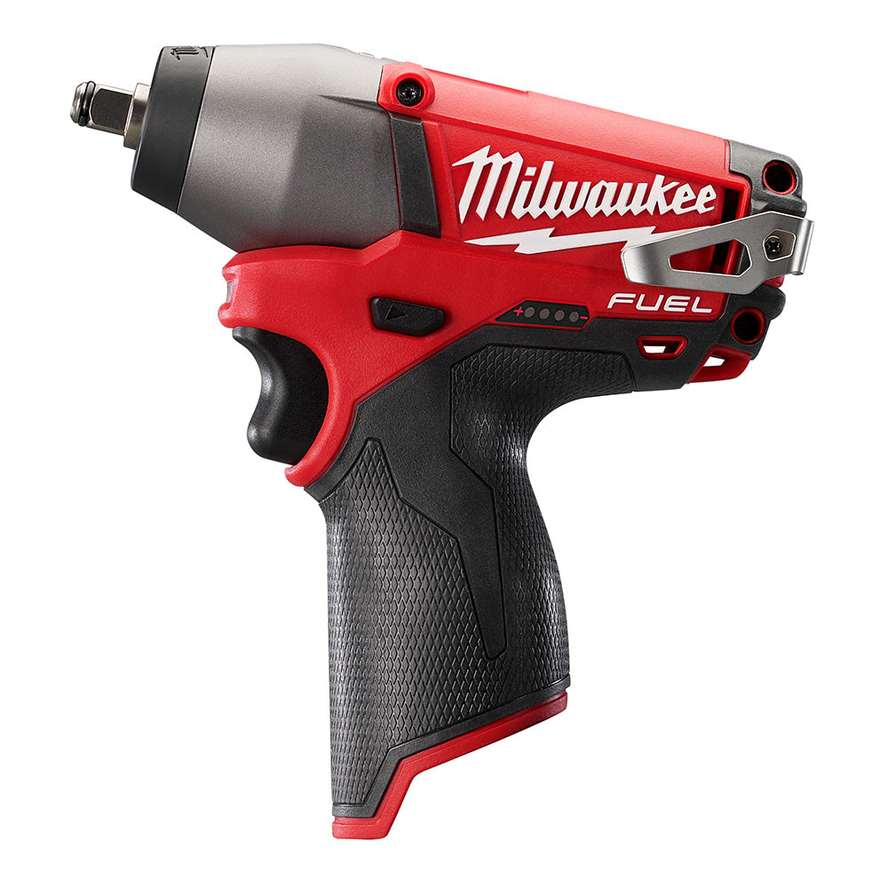 Milwaukee Electric M12 12V 3/8" Drive Impact Wrench (Bare Tool), 117 Ft-Lb - MLW-2454-20 | GarageAndFab.com