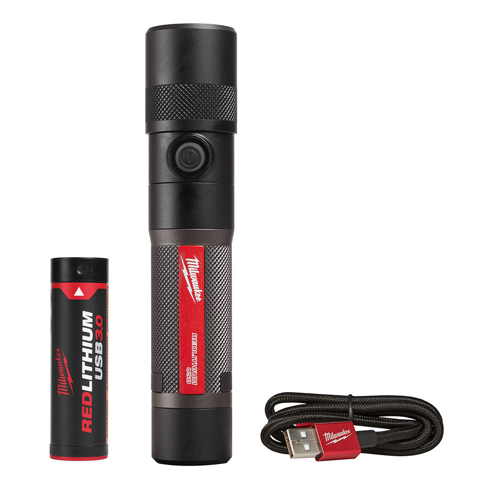 Milwaukee Electric Rlusb 1100L Twist Flashlight - MLW-2161-21 | GarageAndFab.com