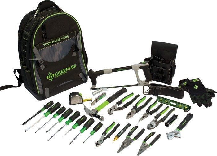 Greenlee Backpack Kit, 28-Piece Tool -GRE-0159-28BKPK | GarageAndFab.com