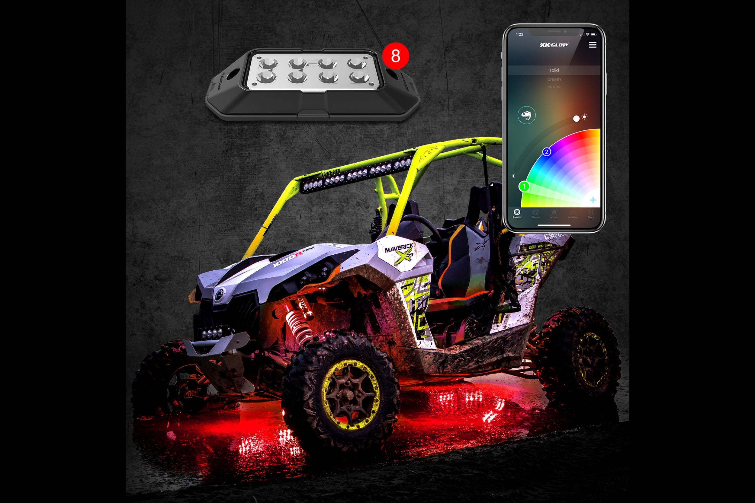 XK Glow XK-ROCK-ADV | GarageAndFab.com