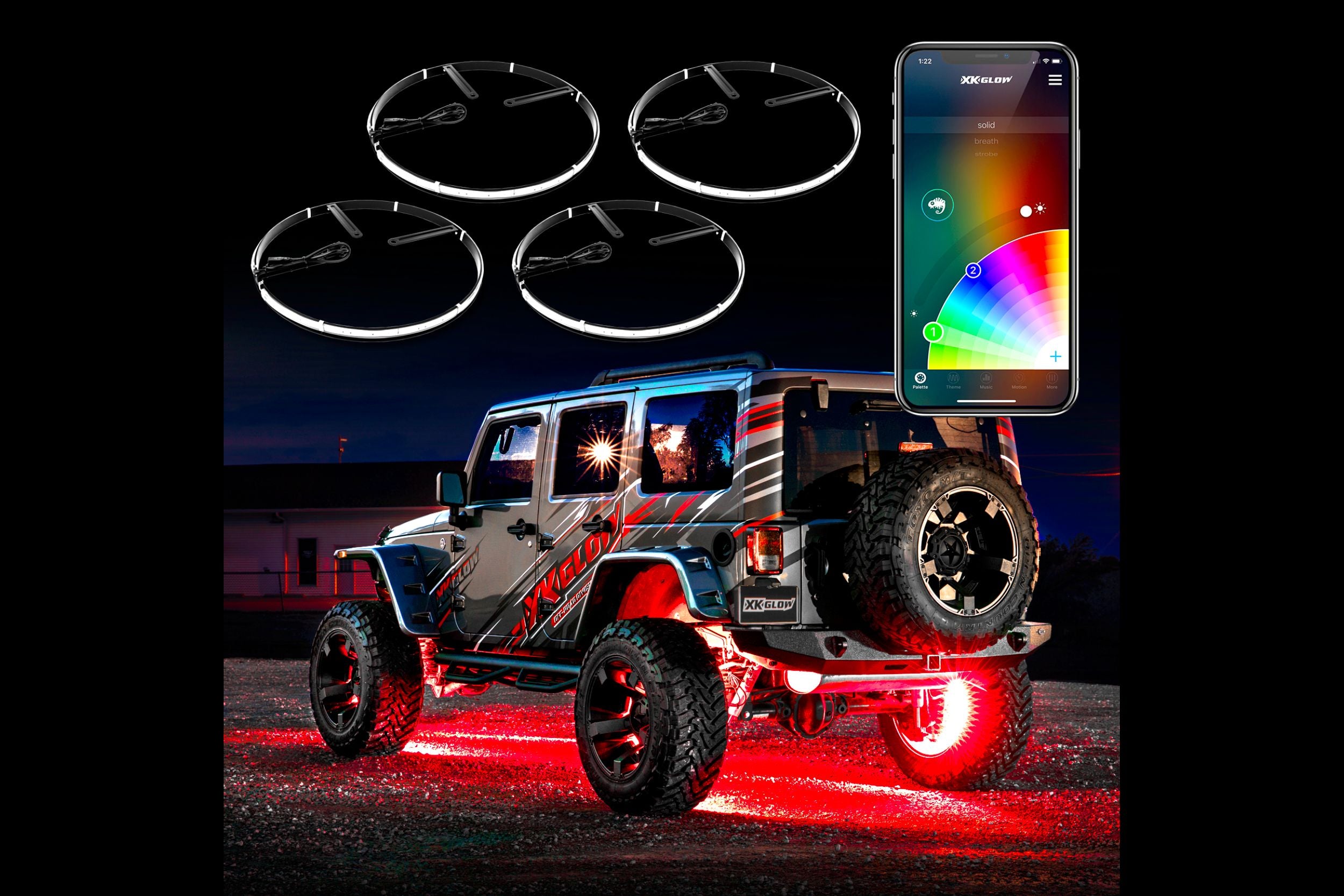 XK Glow XK-WHEEL-15-PACK | GarageAndFab.com