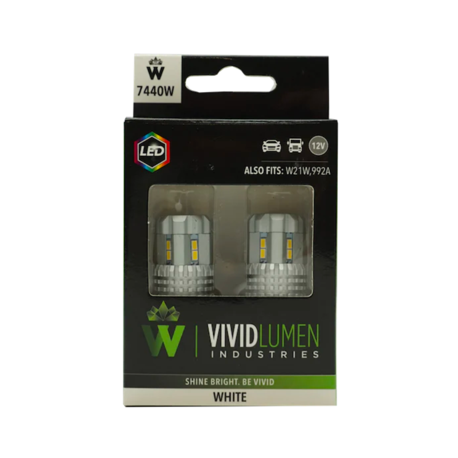 Vivid 7440W High Output Led Bulbs 7440 White Pair | GarageAndFab.com