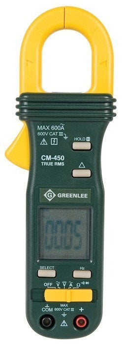 Greenlee Ac/Dc Clamp Meter (Ac True Rms), 600V, 600A - GRE-CM-450 | GarageAndFab.com