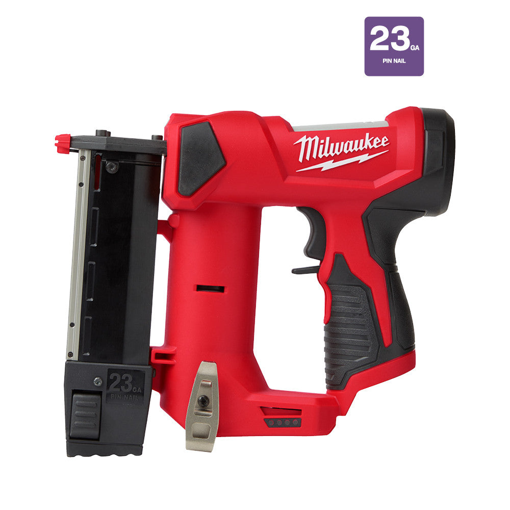 Milwaukee Electric M12 23 Gauge Pin Nailer - MLW-2540-20 | GarageAndFab.com