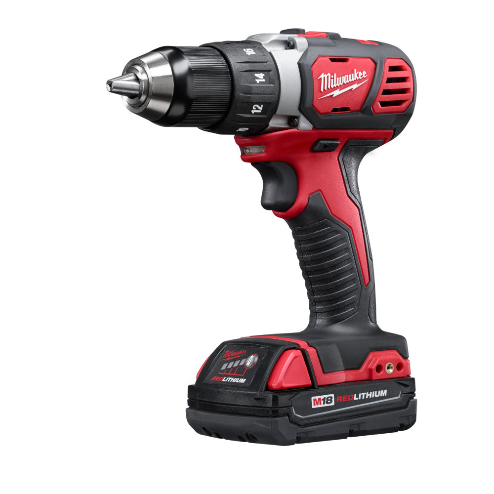 Milwaukee Electric M18 1/2"Driver/Dr Cp Kit 1 Bat - MLW-2606-21CT | GarageAndFab.com