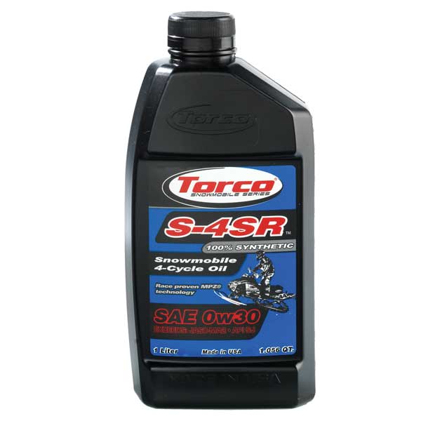 Torco S-4Sr Snowmobile 4-Cycle Oil Sae 0W30 100% Synthetic 12Pk (S650030C) | GarageAndFab.com