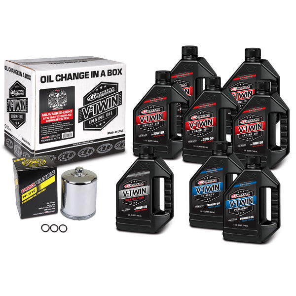 Maxima Racing Oils V-Twin Oil Full Change Kit (90-129018Pc) | GarageAndFab.com