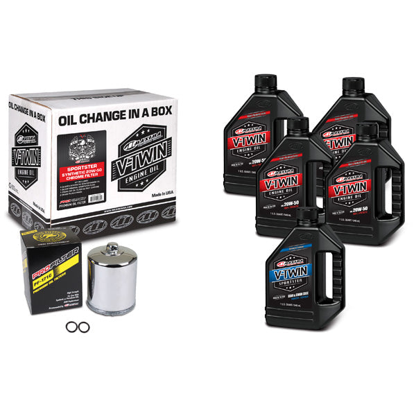 Maxima Racing Oils V-Twin Oil Full Change Kit (90-119015Pc) | GarageAndFab.com