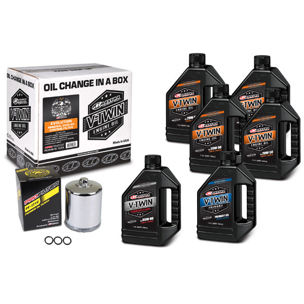 Maxima Racing Oils V-Twin Oil Full Change Kit (90-069016Pc) | GarageAndFab.com