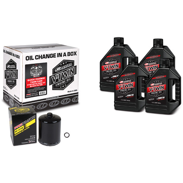 Maxima Racing Oils V-Twin Oil Quick Change Kit (90-119014Pb) | GarageAndFab.com