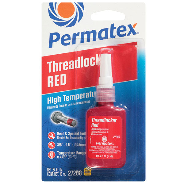 Permatex Red High Strength & Temperature Threadlock | GarageAndFab.com