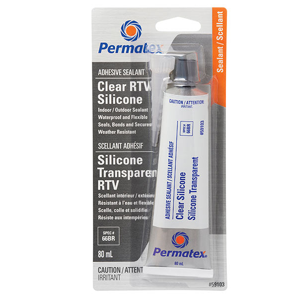 Permatex Clear Rtv Silicone Adhesive Sealant (59103) | GarageAndFab.com