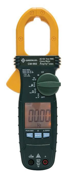 Greenlee Ac/Dc True Rms Clamp Meter, 600V, 600A - GRE-CM-960 | GarageAndFab.com