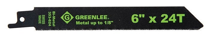 Greenlee Blade Pkg,Recip-6.00 X 24 - GRE-353-624 | GarageAndFab.com