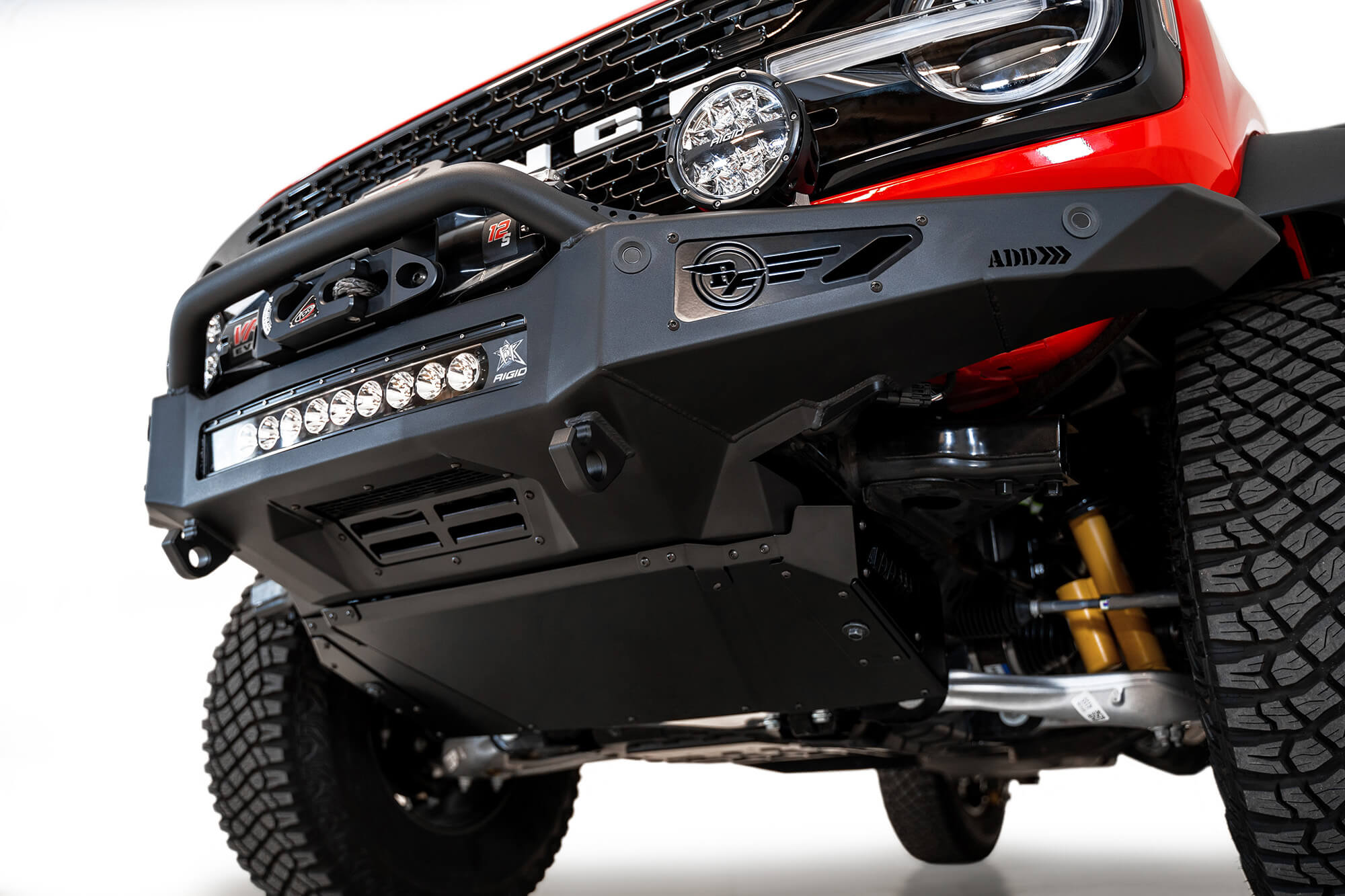 ADD Offroad 2021-2022 Ford Bronco Rock Fighter Skid Plate Ac23005Na03 | GarageAndFab.com