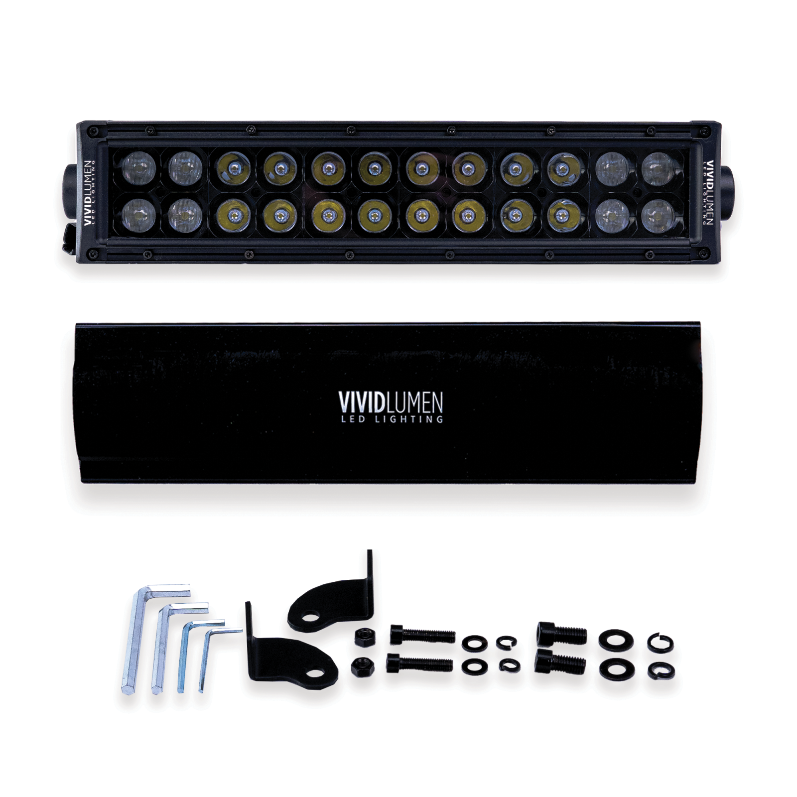 Vivid DRS-72 Midnight Series 12 Inch Dual Row Projector Light Bar Combo Beam | GarageAndFab.com
