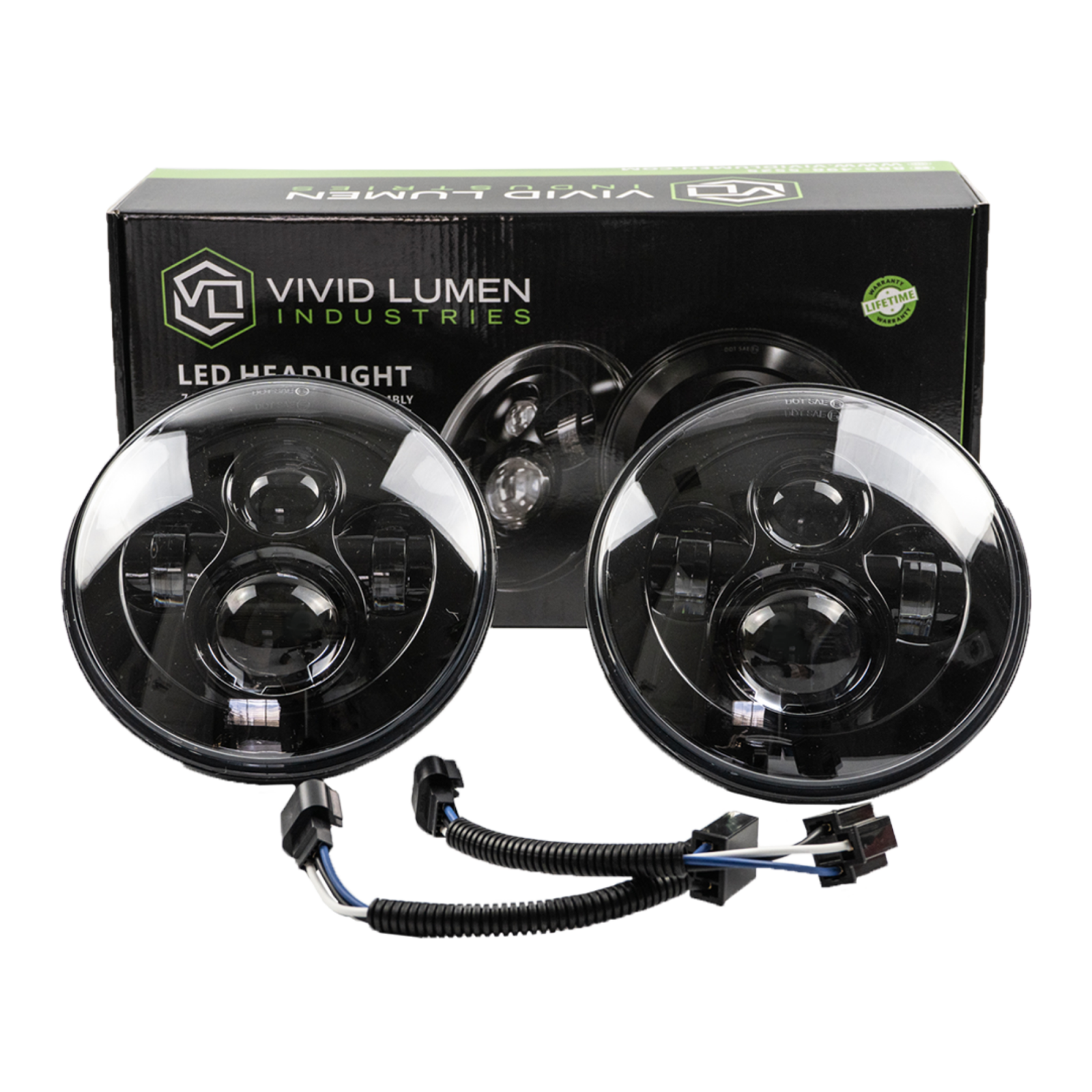 Vivid ERA7 ERA Series 7 Inch Round Led Headlights Pair | GarageAndFab.com