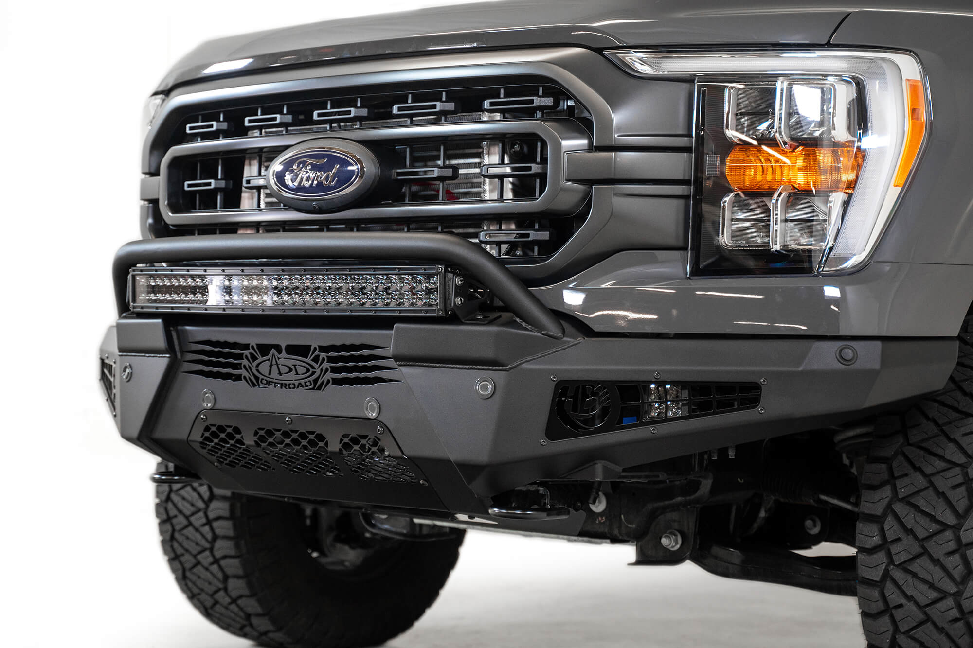 ADD Offroad 2021 Ford F-150 Honeybadger Front Bumper F190111040103 | GarageAndFab.com