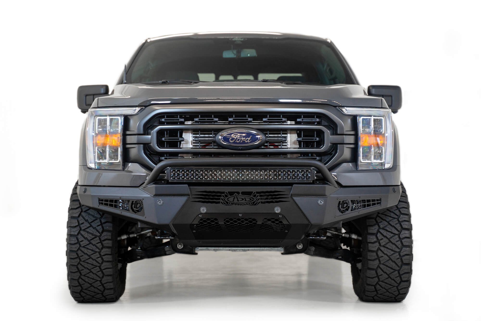 ADD Offroad 2021 Ford F-150 Honeybadger Front Bumper F190111040103 | GarageAndFab.com