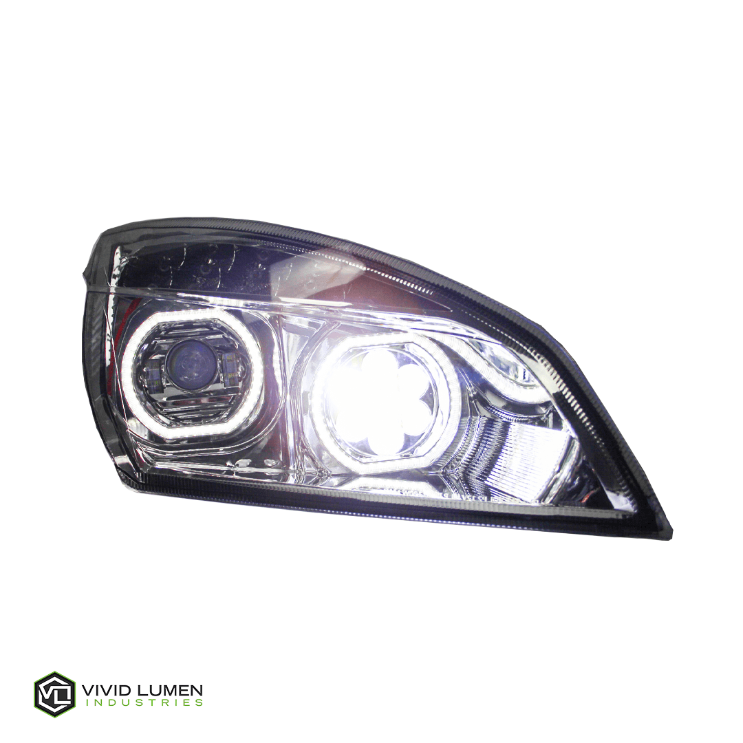 Vivid FL02-P Brilliant Series Freightliner Cascadia Led Headlight Chrome Passenger 2018-Current | GarageAndFab.com