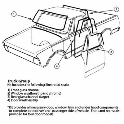 Goodmark Industries WEATHERSTRIP KIT - GMK4143900673S | GarageAndFab.com