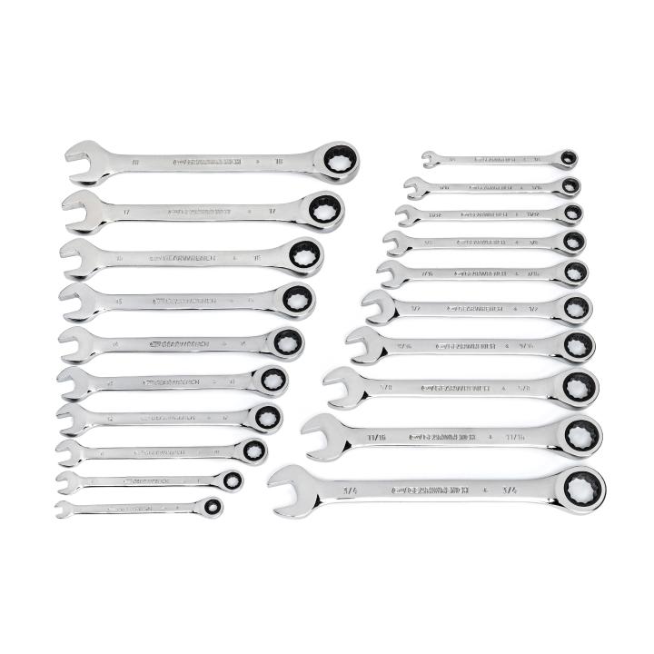 GearWrench 20 Pc Sae/MM Rat Comb Wrench Set - GWR-35720-06 | GarageAndFab.com