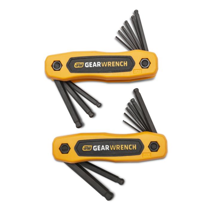 GearWrench 17Pc Sae/Met Ball End Foldin Hex Key - GWR-83511 | GarageAndFab.com