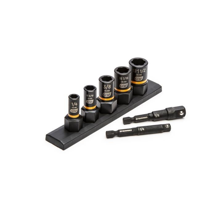 GearWrench 7Pc Sae Bolt Biter Set W/Adapters - GWR-83911 | GarageAndFab.com