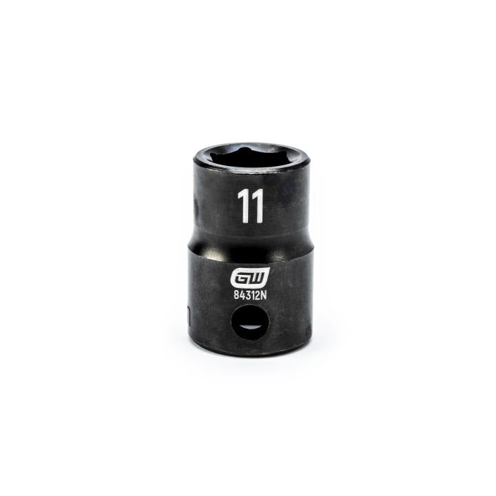 GearWrench 3/8"Drive 11MM Standard Impact Socket - GWR-84312N | GarageAndFab.com