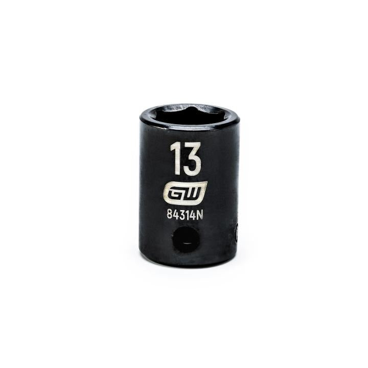 GearWrench 3/8"Drive 13MM Standard Impact Socket - GWR-84314N | GarageAndFab.com