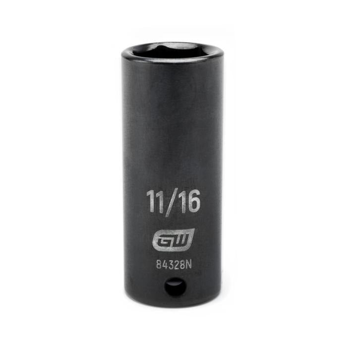 GearWrench 3/8"Drive 11/16" Deep Impact Socket - GWR-84328N | GarageAndFab.com