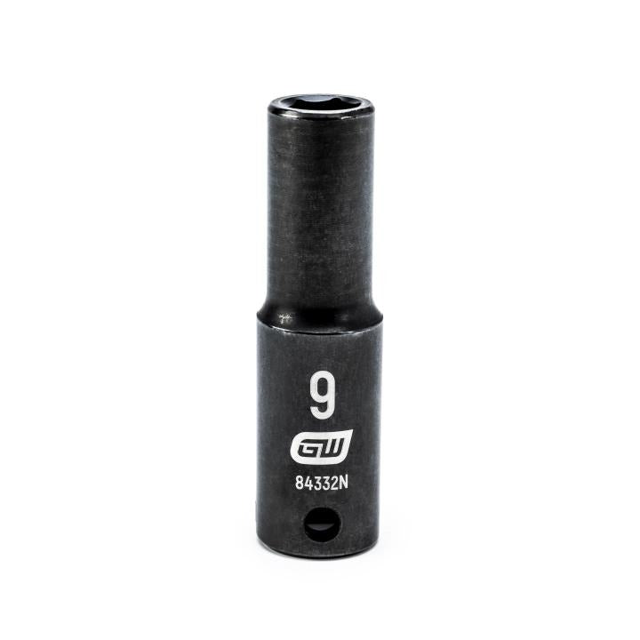 GearWrench 3/8"Drive 9MM Deep Impact Socket - GWR-84332N | GarageAndFab.com