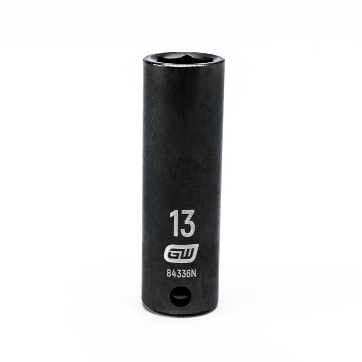 GearWrench 3/8"Drive 13MM Deep Impact Socket - GWR-84336N | GarageAndFab.com